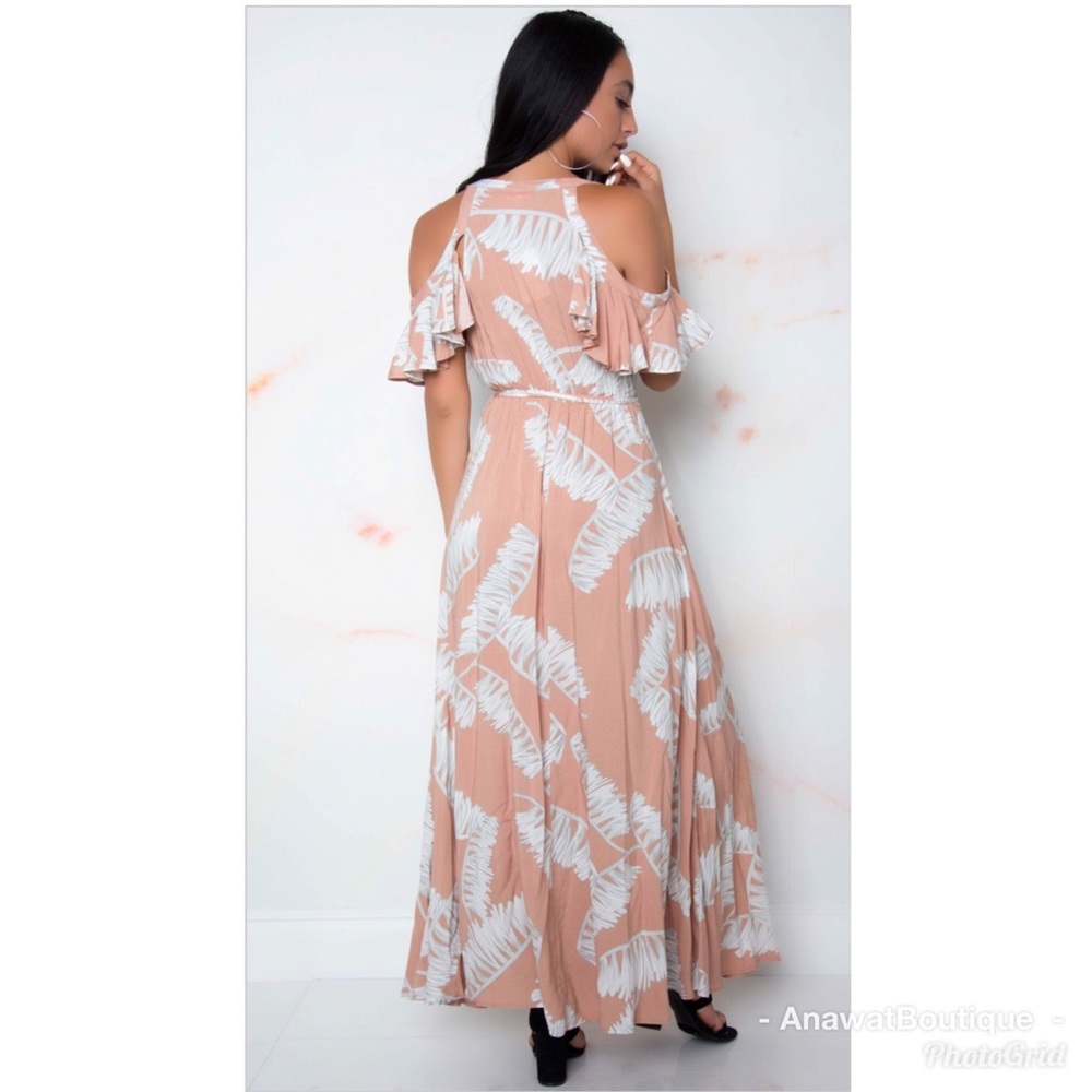 Madyson Floral Peach Wrap Dress - Picture 2 of 8